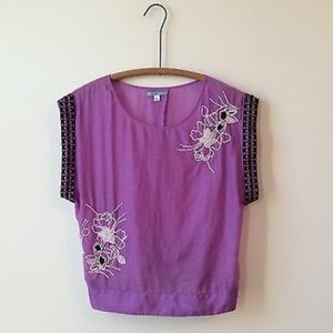 Anthropologie Beaded Farren Blouse